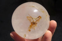 Polished Clear Quartz Crystal Balls  x 2 From Madagascar