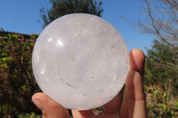 Polished Clear Quartz Crystal Balls  x 2 From Madagascar