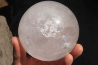 Polished Clear Quartz Crystal Balls  x 2 From Madagascar