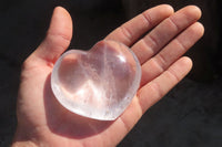 Polished Clear Quartz Crystal Hearts x 6 From Madagascar