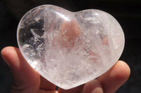 Polished Clear Quartz Crystal Hearts x 6 From Madagascar