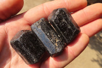 Natural Schorl Black Tourmaline Specimens  x 24 From Zimbabwe