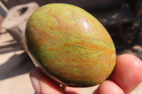 Polished Green Opal Galet / Palm Stones x 12 From Antsirabe, Madagascar