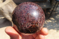 Polished Red Pyrope Garnet Spheres  x 2 From Madagascar