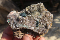 Natural Rare Ball Malachite On Drusy Quartz & Dolomite Specimens x 3 From Kambove, Congo