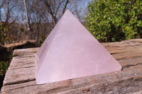 Polished Pink Rose Quartz Pyramids x 3 From Madagascar