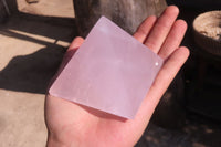 Polished Pink Rose Quartz Pyramids x 3 From Madagascar