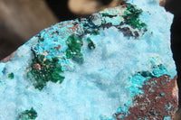 Natural Drusy Chrysocolla & Malachite Dolomite Specimens x 3 From Likasi, Congo