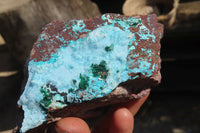 Natural Drusy Chrysocolla & Malachite Dolomite Specimens x 3 From Likasi, Congo