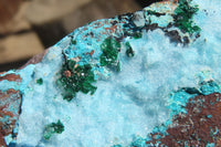 Natural Drusy Chrysocolla & Malachite Dolomite Specimens x 3 From Likasi, Congo