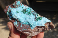 Natural Drusy Chrysocolla & Malachite Dolomite Specimens x 3 From Likasi, Congo