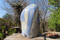 Polished Huge Blue Lace Agate Display Piece x 1 From Nsanje, Malawi