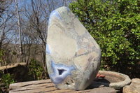 Polished Huge Blue Lace Agate Display Piece x 1 From Nsanje, Malawi