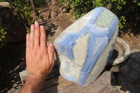 Polished Huge Blue Lace Agate Display Piece x 1 From Nsanje, Malawi