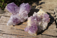 Natural Jacaranda Amethyst Clusters x 2 From Mumbwe, Zambia