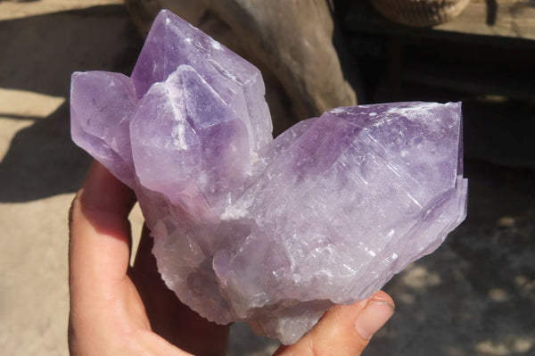 Natural Jacaranda Amethyst Clusters x 2 From Mumbwe, Zambia