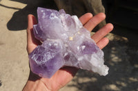 Natural Jacaranda Amethyst Clusters x 2 From Mumbwe, Zambia