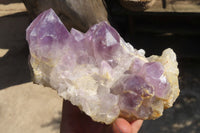 Natural Jacaranda Amethyst Clusters x 2 From Mumbwe, Zambia