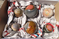 Polished Polychrome Jasper Spheres  x 6 From Mahajanga, Madagascar