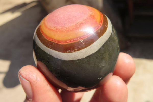 Polished Polychrome Jasper Spheres  x 6 From Mahajanga, Madagascar