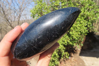 Polished Schorl Black Tourmaline Standing Free Forms x 2 From Madagascar