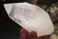 Polished Clear Quartz Crystal Points x 2 From Madagascar