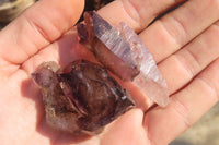 Natural Window Amethyst Crystals  x 12 From Chiredzi, Zimbabwe