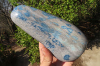 Polished Blue Spotted Spinel Quartz Standing Free Form x 1 From Madagascar