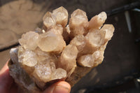 Natural Cascading Smokey Quartz Clusters x 2 From Luena, Congo