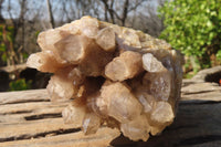 Natural Cascading Smokey Quartz Clusters x 2 From Luena, Congo