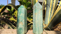 Polished Amazonite Points  x 2 From Madagascar