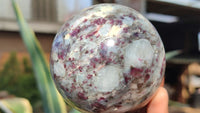 Polished Rubellite Pink Tourmaline Spheres x 4 From Madagascar