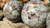 Polished Rubellite Pink Tourmaline Spheres x 4 From Madagascar