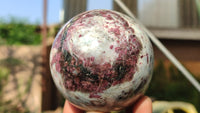 Polished Rubellite Pink Tourmaline Spheres x 4 From Madagascar