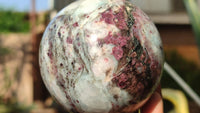 Polished Rubellite Pink Tourmaline Spheres x 4 From Madagascar