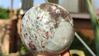 Polished Rubellite Pink Tourmaline Spheres x 4 From Madagascar