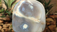 Polished Banded Agate Standing Free Forms  x 4 From West Coast, Madagascar