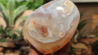 Polished Banded Agate Standing Free Forms  x 4 From West Coast, Madagascar