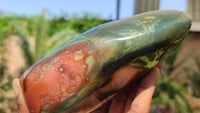 Polished Polychrome Jasper Standing Free Forms  x 3 From Madagascar