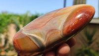 Polished Polychrome Jasper Standing Free Forms  x 3 From Madagascar