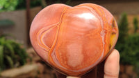 Polished Polychrome Jasper Hearts  x 6 From Mahajanga, Madagascar