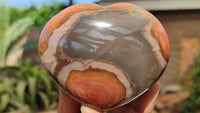 Polished Polychrome Jasper Hearts  x 6 From Mahajanga, Madagascar