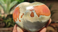 Polished Polychrome Jasper Hearts  x 6 From Mahajanga, Madagascar