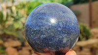 Polished Blue Lazulite Spheres  x 3 From Madagascar