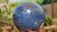 Polished Blue Lazulite Spheres  x 3 From Madagascar