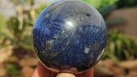 Polished Blue Lazulite Spheres  x 3 From Madagascar