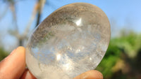 Polished Clear Quartz Galet / Palm Stones x 12 From Madagascar