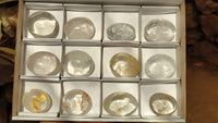 Polished Clear Quartz Galet / Palm Stones x 12 From Madagascar