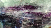 Polished One Side Polished Watermelon Fluorite Pieces  x 4 From Uis, Namibia