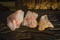 Natural Pink Hematoid Candle Quartz Crystals  x 35 From Madagascar